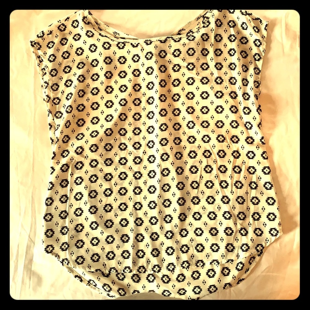 Open back short sleeve blouse